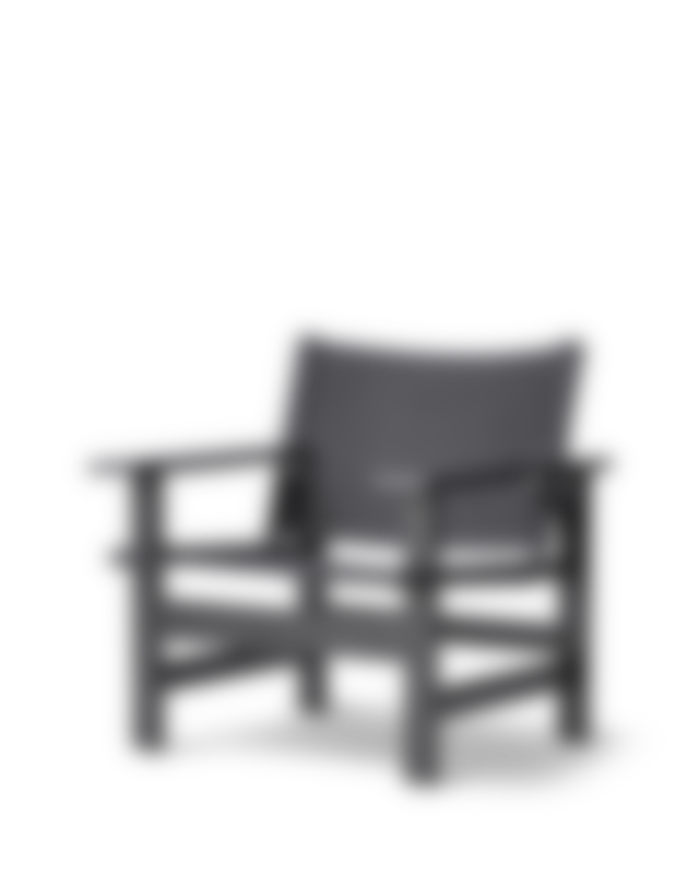 The Canvas Chair - Black Canvas / Black lacquered oak