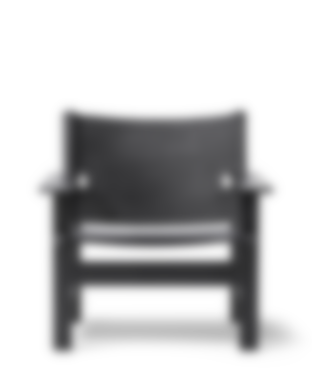 The Canvas Chair - Black Canvas / Black lacquered oak