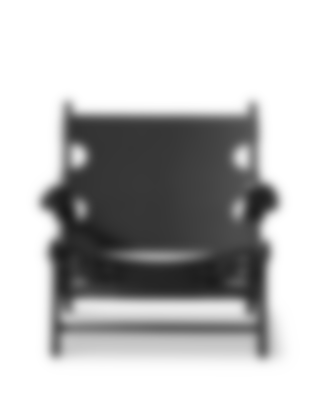 The Hunting Chair - Black Leather / Black lacquered oak