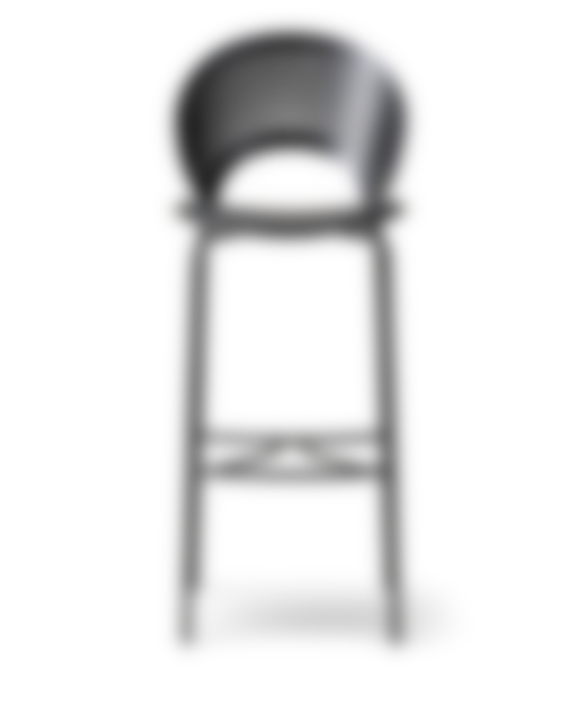 Trinidad Barstool - Leather 88 Primo / Ash black lacquered / Black frame