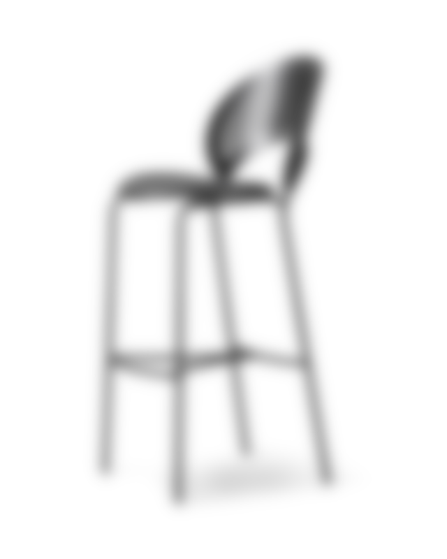 Trinidad Barstool - Leather 88 Primo / Ash black lacquered / Black frame