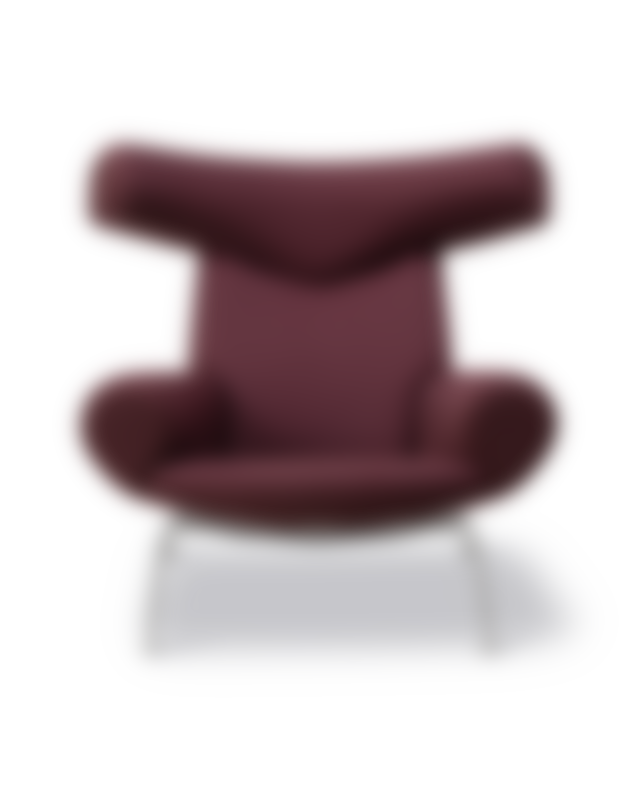 Wegner Ox Chair - Vidar 693 / Max 93 Indian red / Brushed Aluminium frame