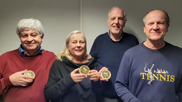 Les vainqueurs 2023 : Pierre et Renata Saporta, Jean-Michel Voldoire, Bruno Lorrain.