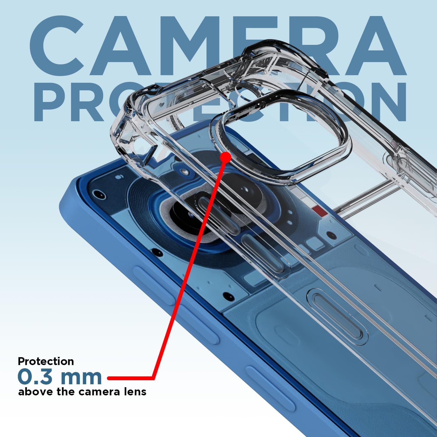 TrendyShield Nothing Phone (4a) 5G Back Cover | Transparent Shockproof Case | 360° Bumper Protection | Camera & Screen Raised Edge (Clear) view 2