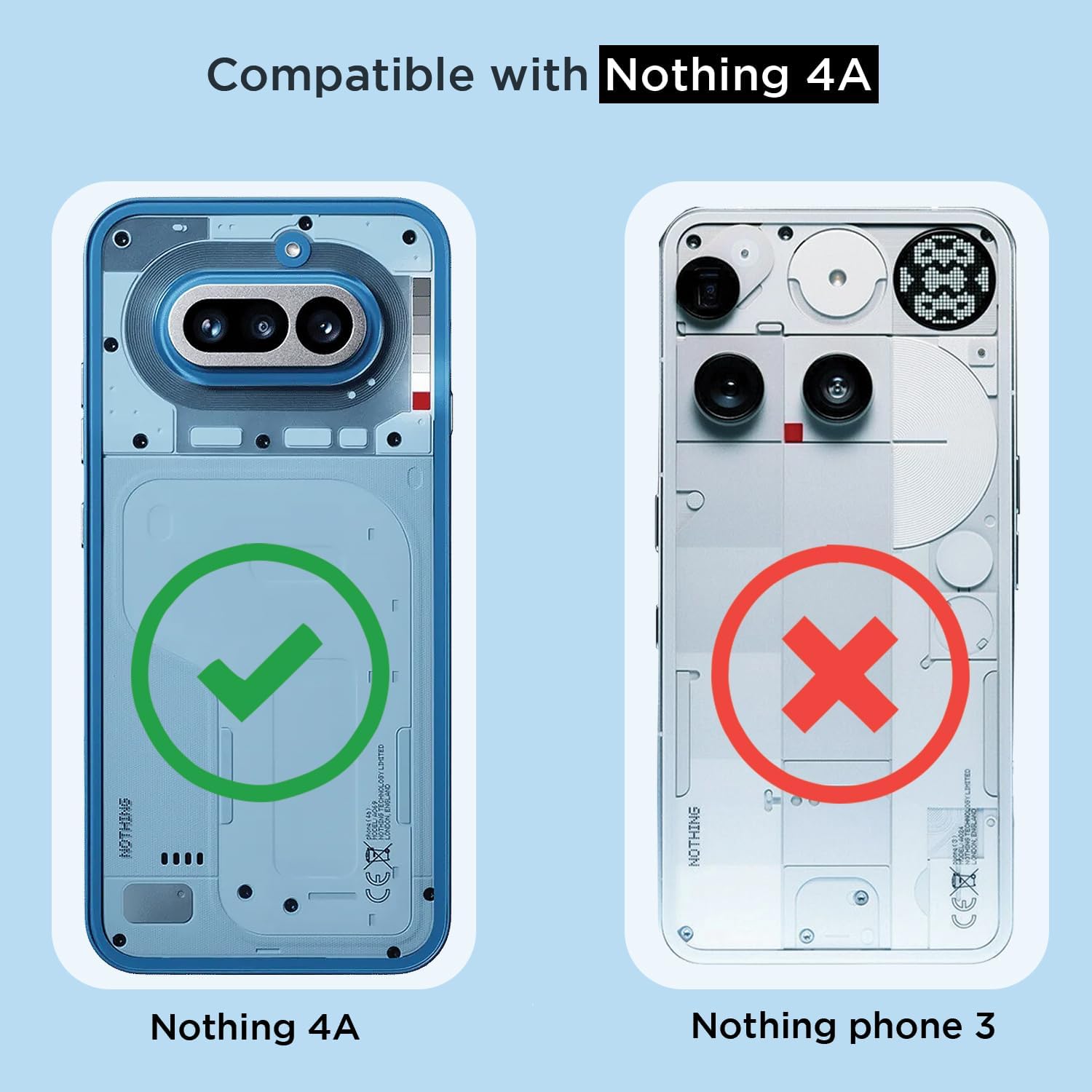 TrendyShield Nothing Phone (4a) 5G Back Cover | Transparent Shockproof Case | 360° Bumper Protection | Camera & Screen Raised Edge (Clear) view 5