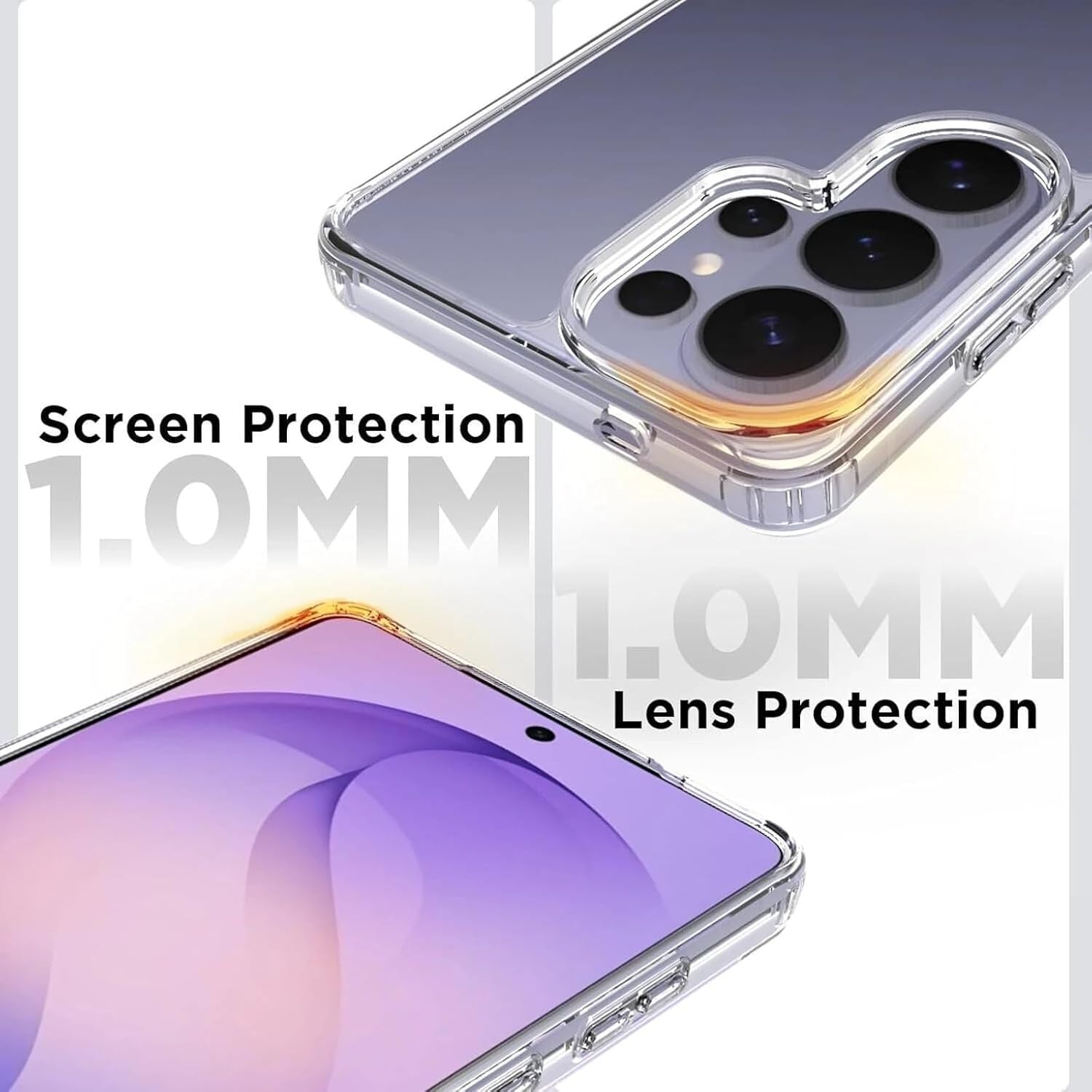 TrendyShield Samsung Galaxy S26 Ultra Back Cover | Transparent Shockproof Case | 360° Bumper Protection | Camera & Screen Raised Edge (Clear) view 3
