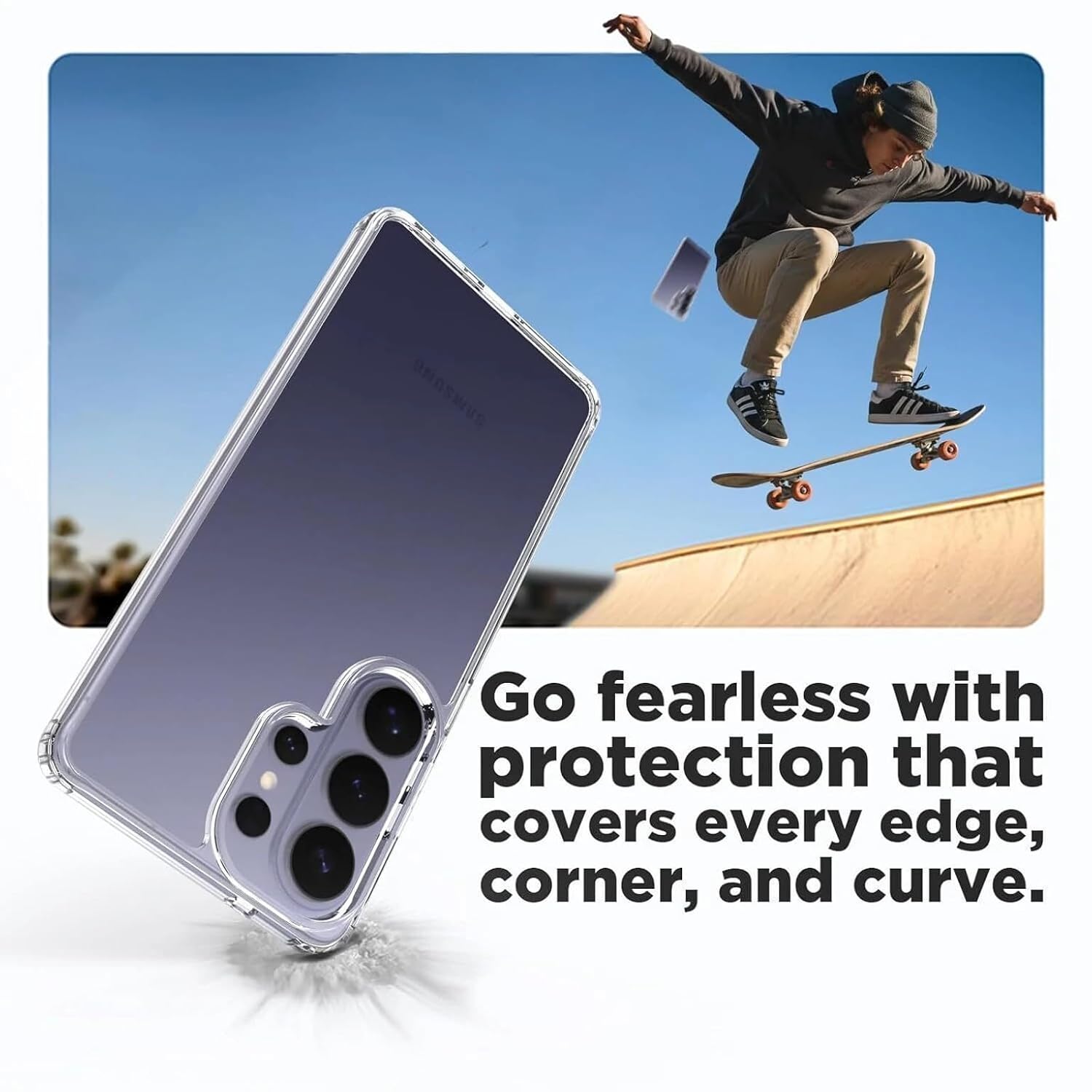 TrendyShield Samsung Galaxy S26 Ultra Back Cover | Transparent Shockproof Case | 360° Bumper Protection | Camera & Screen Raised Edge (Clear) view 5