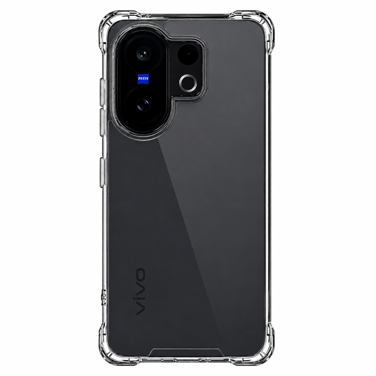 TrendyShield Vivo V60 Back Cover | Transparent Shockproof Case | 360° Bumper Protection | Camera & Screen Raised Edge (Clear) view 1
