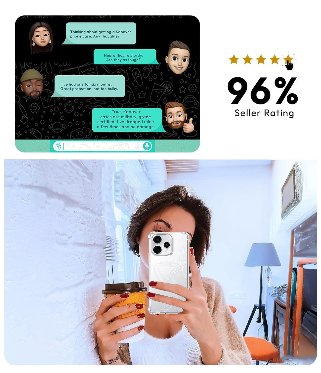 TrendyShield Oppo Reno 16 Back Cover | Transparent Shockproof Case | 360° Bumper Protection | Camera & Screen Raised Edge (Clear) view 8