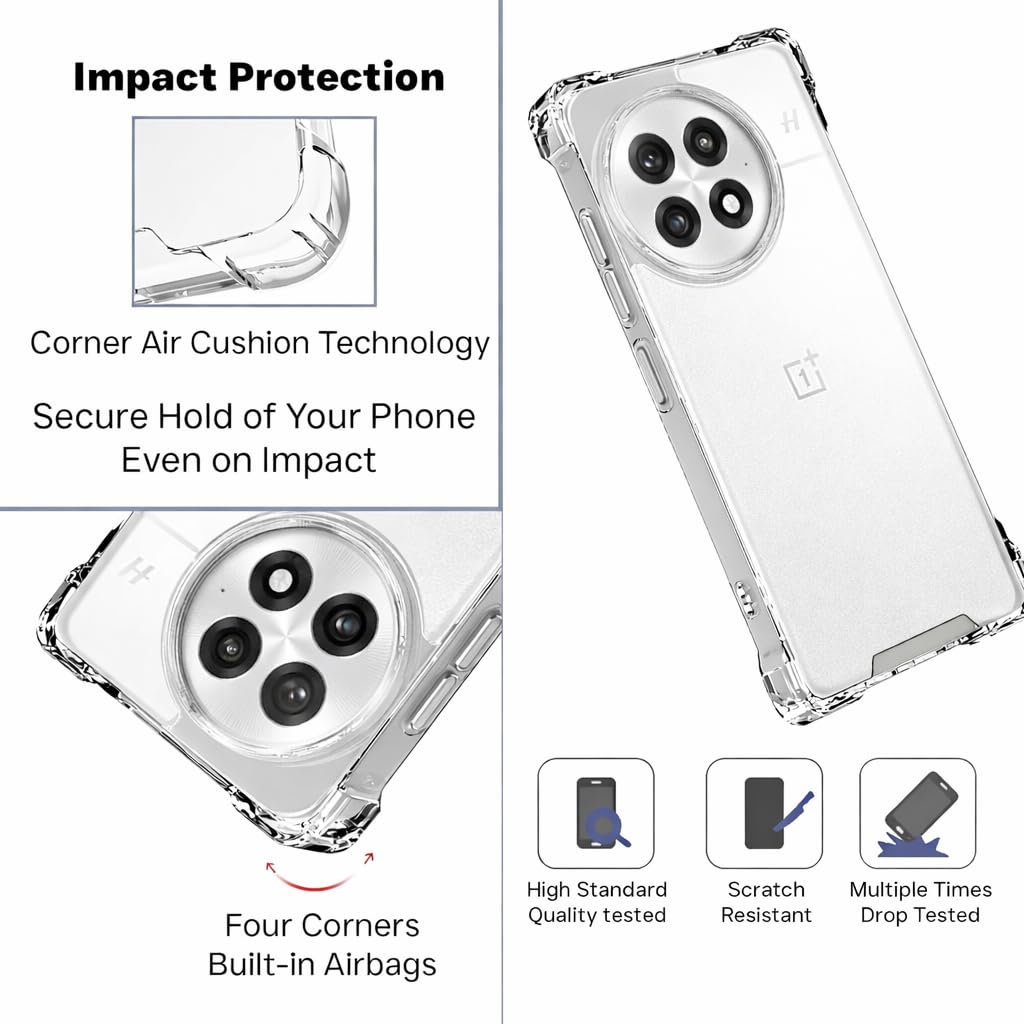 TrendyShield OnePlus 13 5G Back Cover | Transparent Shockproof Case | 360° Bumper Protection | Raised Camera Guard (Clear) view 6