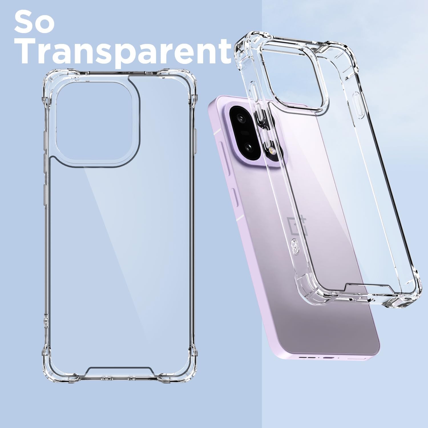 TrendyShield OnePlus 15 5G Back Cover | Transparent Shockproof Case | 360° Bumper Protection | Raised Camera Guard (Clear) view 4