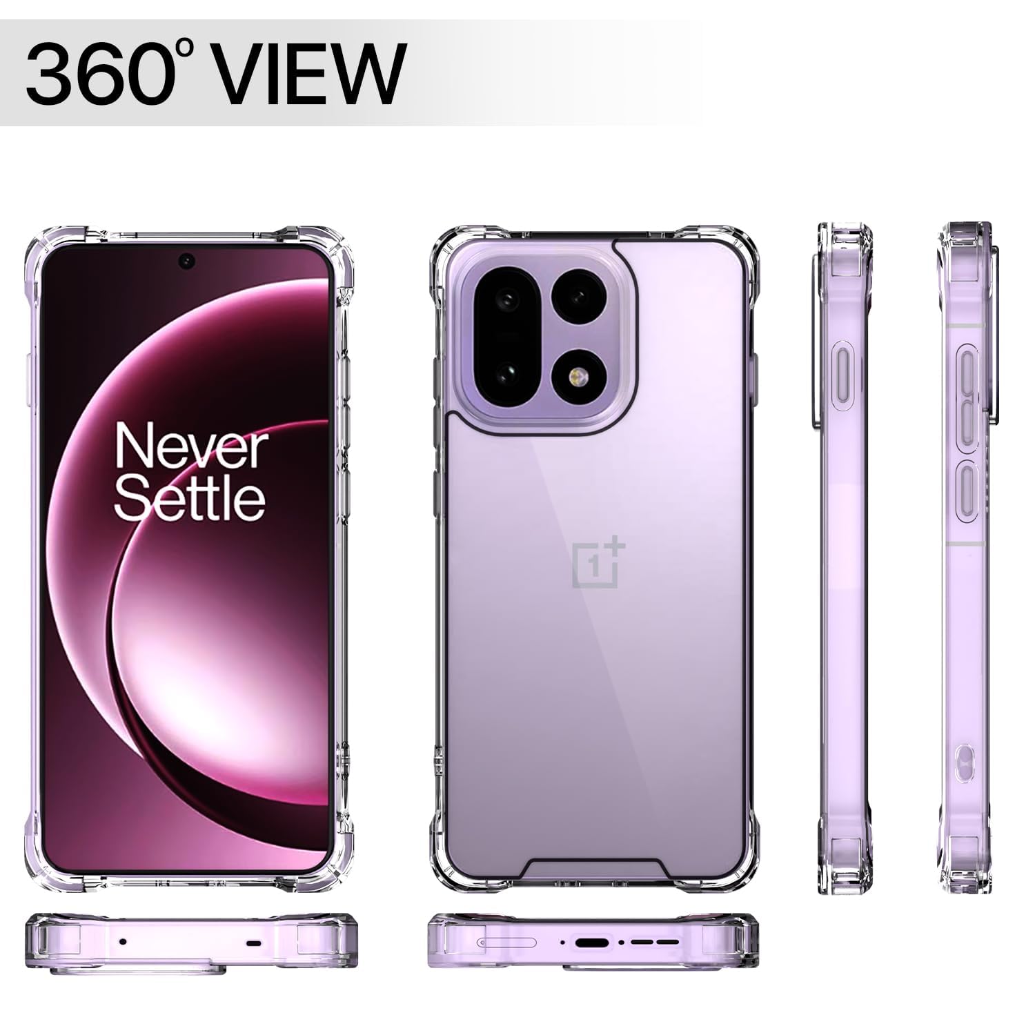 TrendyShield OnePlus 15 5G Back Cover | Transparent Shockproof Case | 360° Bumper Protection | Raised Camera Guard (Clear) view 7