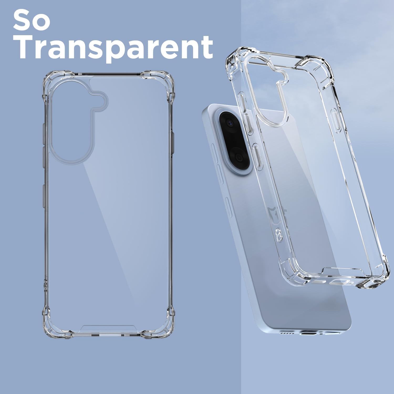 TrendyShield OnePlus Nord CE5 Back Cover | Transparent Shockproof Case | 360° Bumper Protection | Raised Camera Guard (Clear) view 3