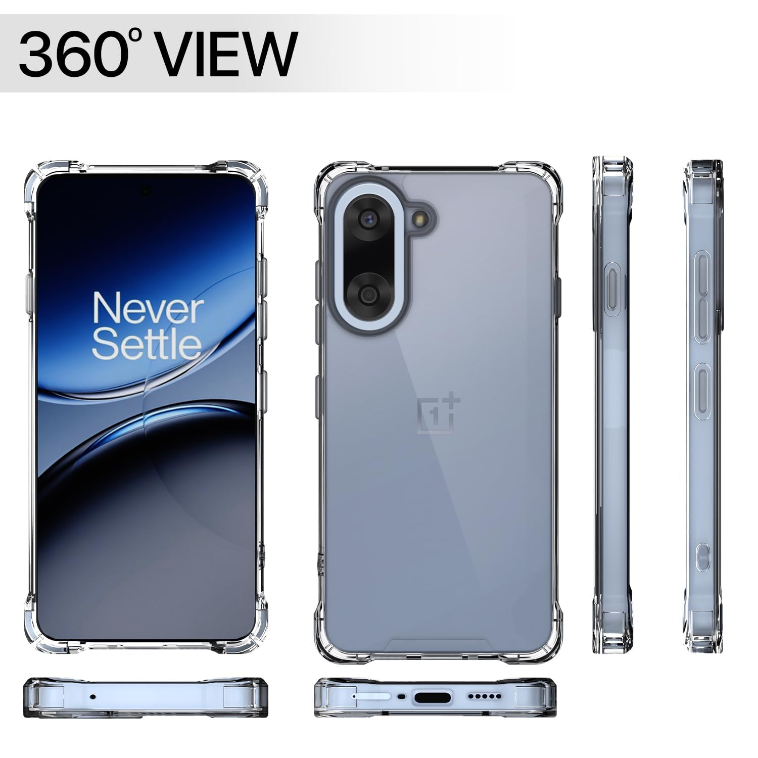 TrendyShield OnePlus Nord CE5 Back Cover | Transparent Shockproof Case | 360° Bumper Protection | Raised Camera Guard (Clear) view 6
