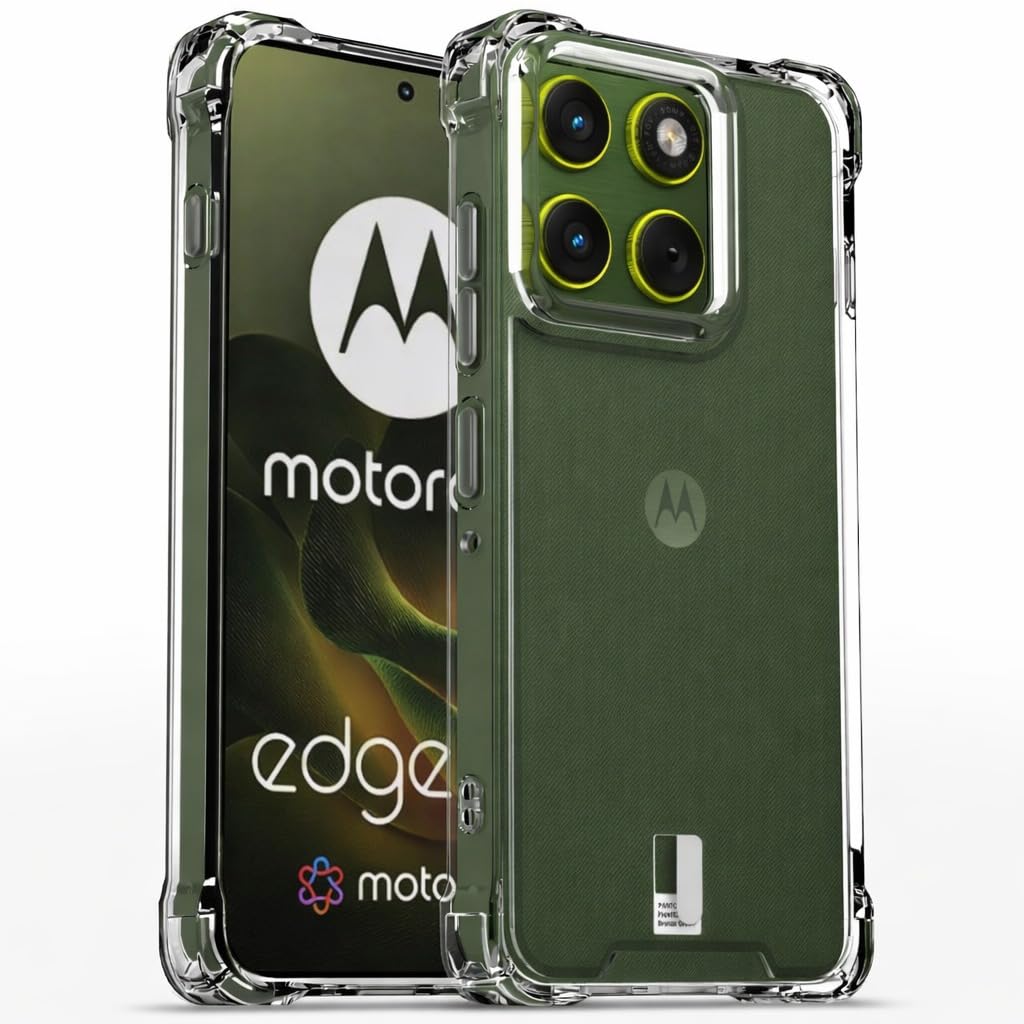 TrendyShield Motorola Edge 70 Back Cover | Transparent Shockproof Case | 360° Bumper Protection | Raised Camera Guard (Clear) view 2