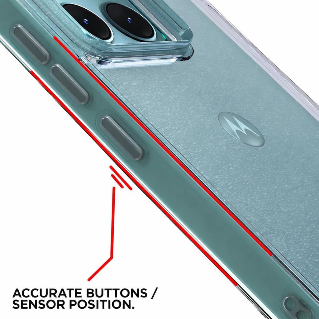 TrendyShield Motorola Edge 70 Fusion Back Cover | Transparent Shockproof Case | 360° Bumper Protection | Raised Camera Guard (Clear) view 5