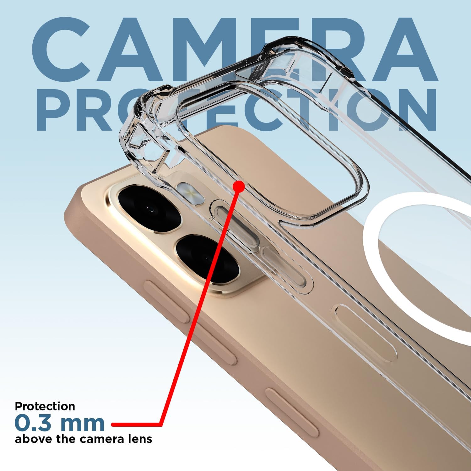 TrendyShield Oppo A6 Pro Back Cover | Transparent MagSafe Case | Shockproof 360° Bumper | Raised Camera Guard view 5
