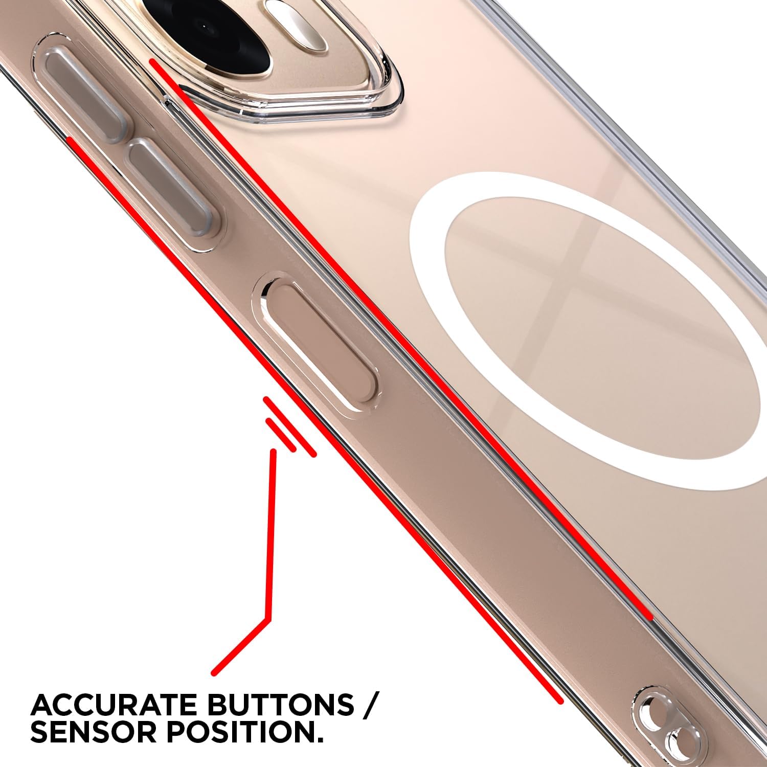TrendyShield Oppo A6 Pro Back Cover | Transparent MagSafe Case | Shockproof 360° Bumper | Raised Camera Guard view 6