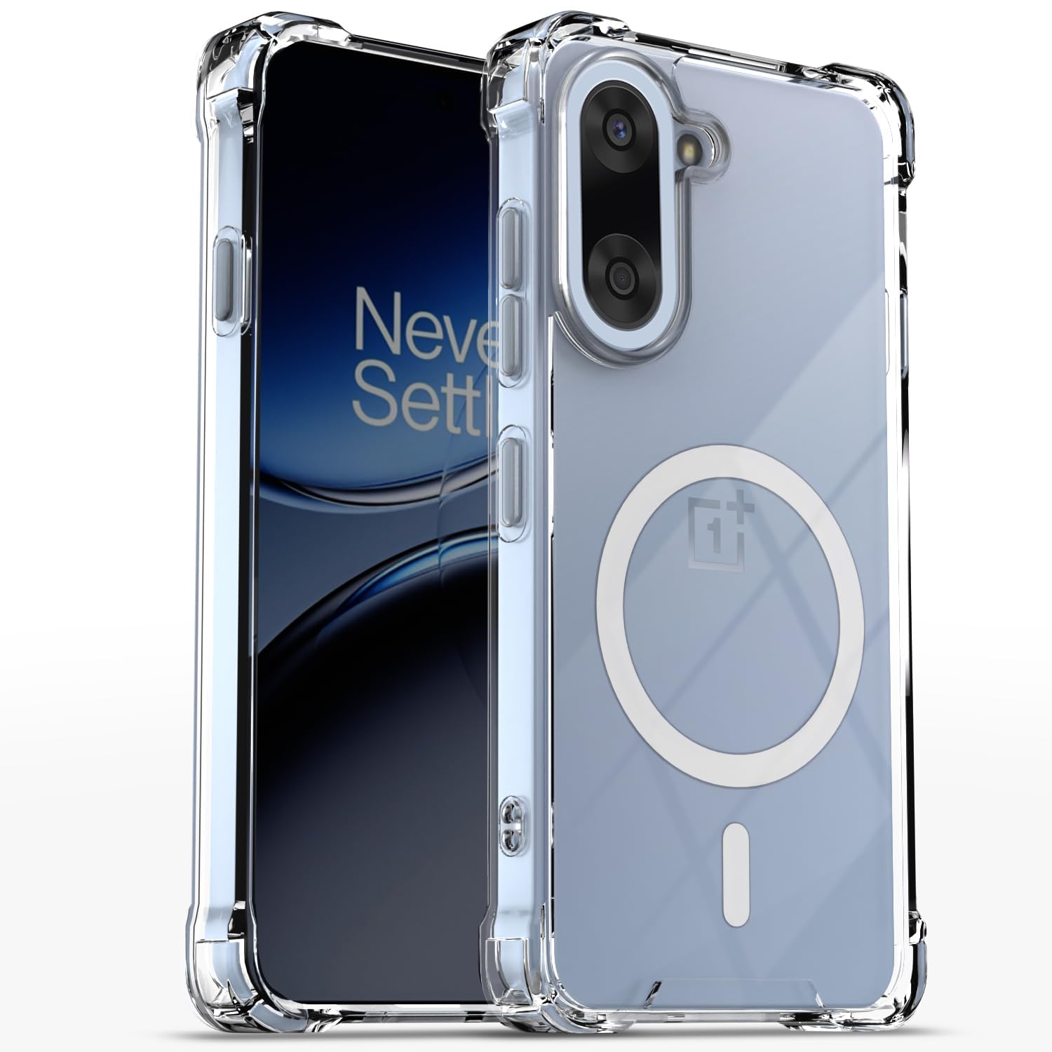 TrendyShield OnePlus Nord CE5 Back Cover | Transparent MagSafe Case | Shockproof 360° Bumper | Raised Camera Guard view 2