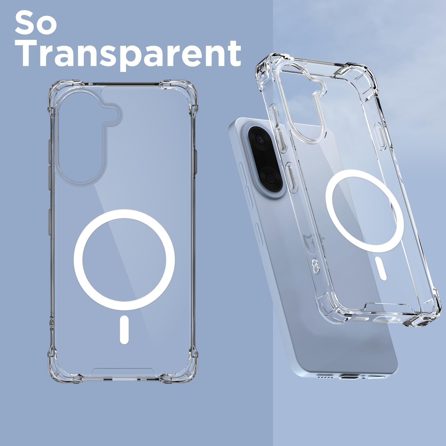 TrendyShield OnePlus Nord CE5 Back Cover | Transparent MagSafe Case | Shockproof 360° Bumper | Raised Camera Guard view 5