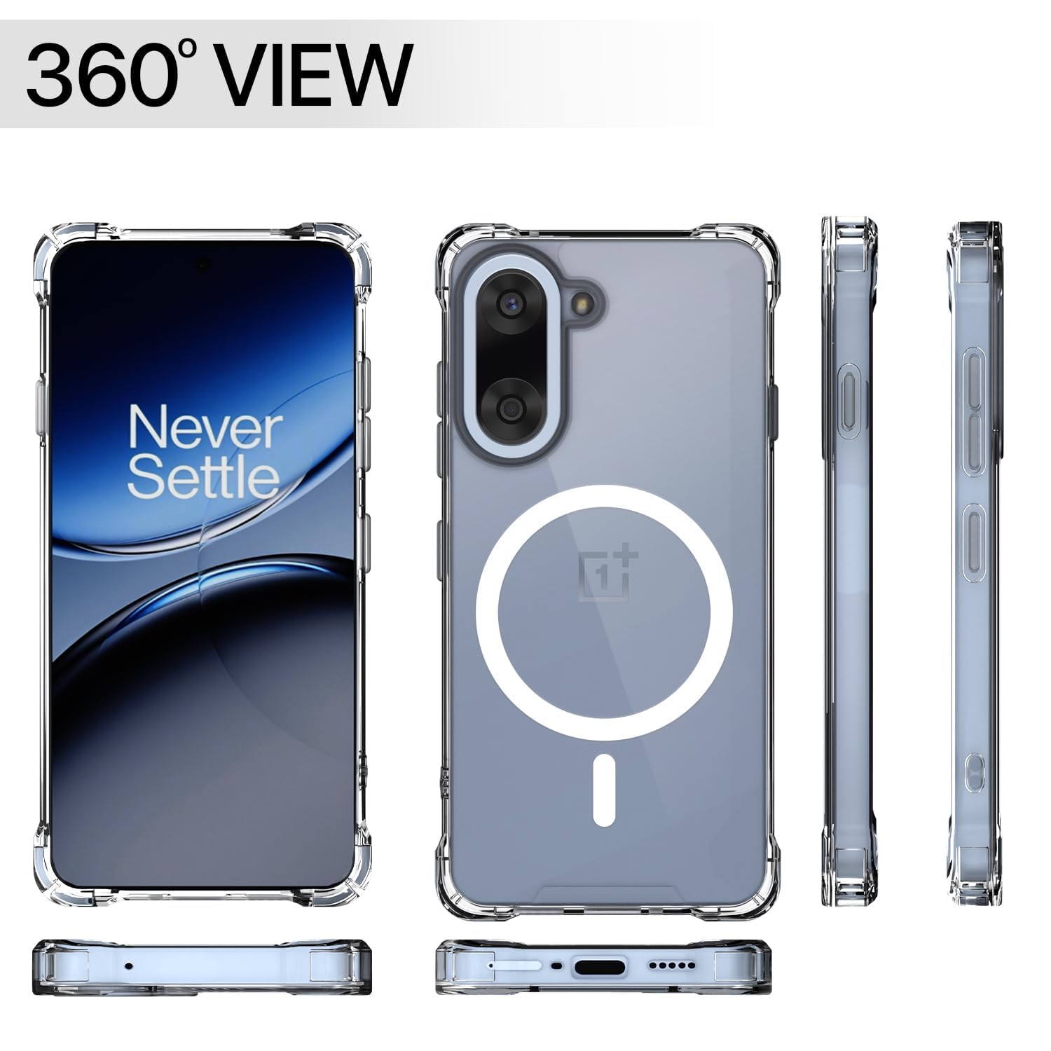 TrendyShield OnePlus Nord CE5 Back Cover | Transparent MagSafe Case | Shockproof 360° Bumper | Raised Camera Guard view 7