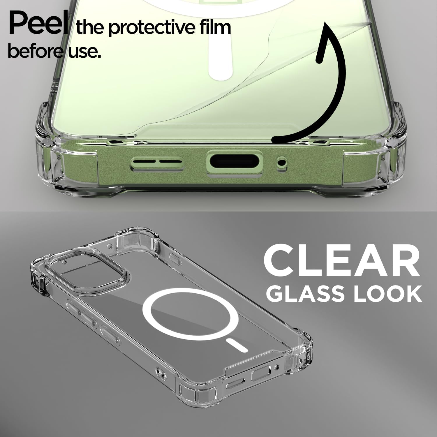 TrendyShield OnePlus 15R Back Cover | Transparent MagSafe Case | Shockproof 360° Bumper | Raised Camera Guard view 5