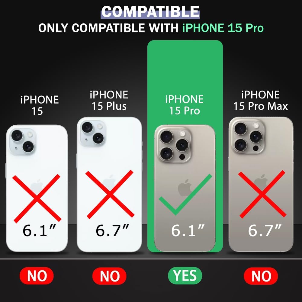 TrendyShield iPhone 15 Pro Back Cover | Transparent MagSafe Case | Shockproof 360° Bumper | Raised Camera Guard view 7