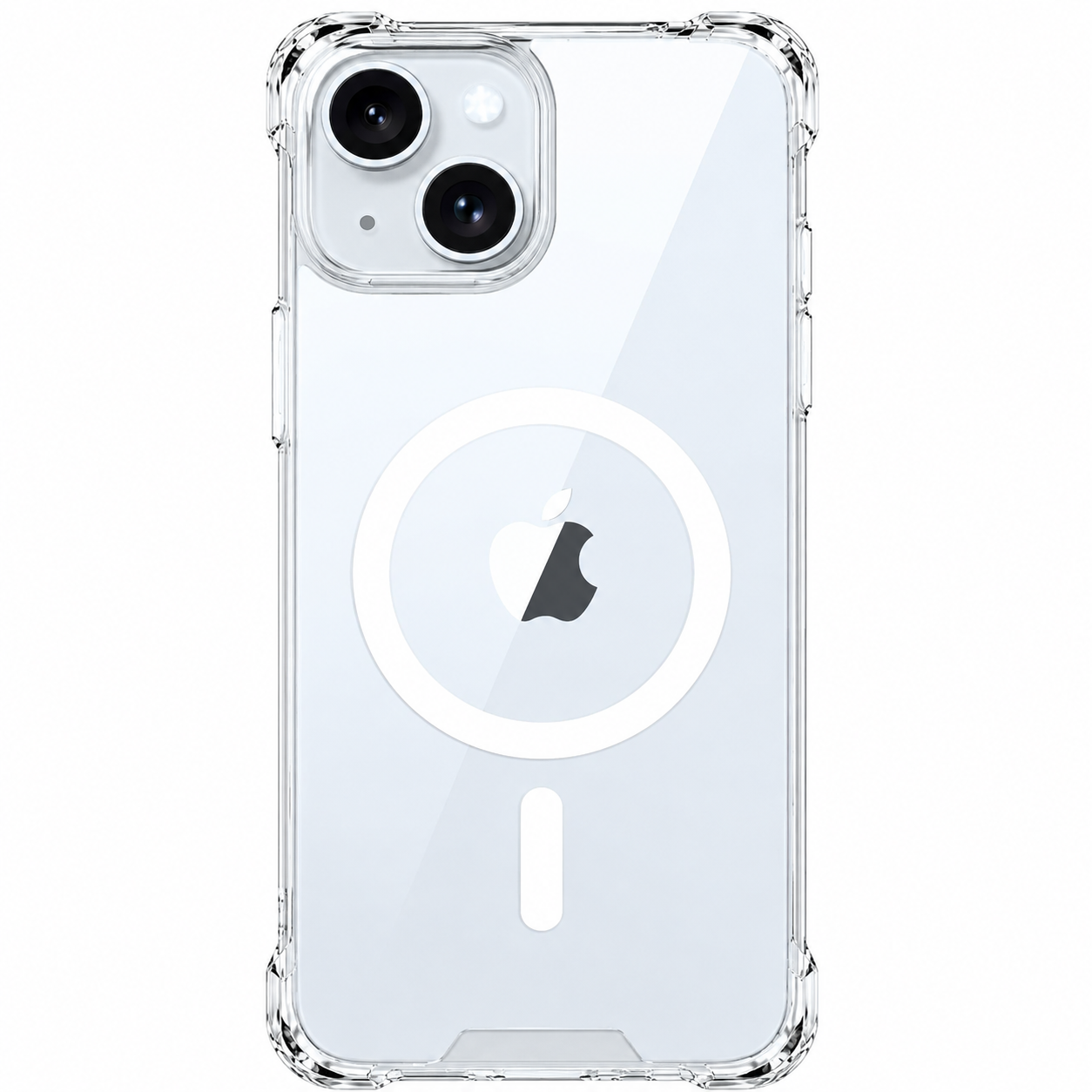 TrendyShield iPhone 15 Back Cover | Transparent MagSafe Case | Shockproof 360° Bumper | Raised Camera Guard