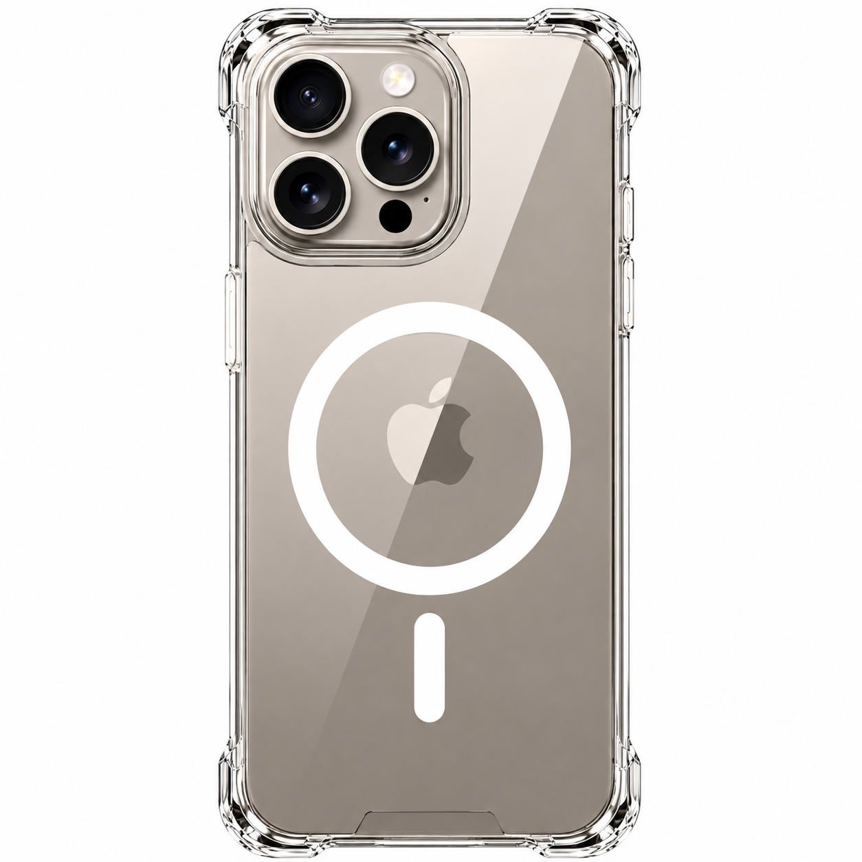 TrendyShield iPhone 15 Pro Back Cover | Transparent MagSafe Case | Shockproof 360° Bumper | Raised Camera Guard