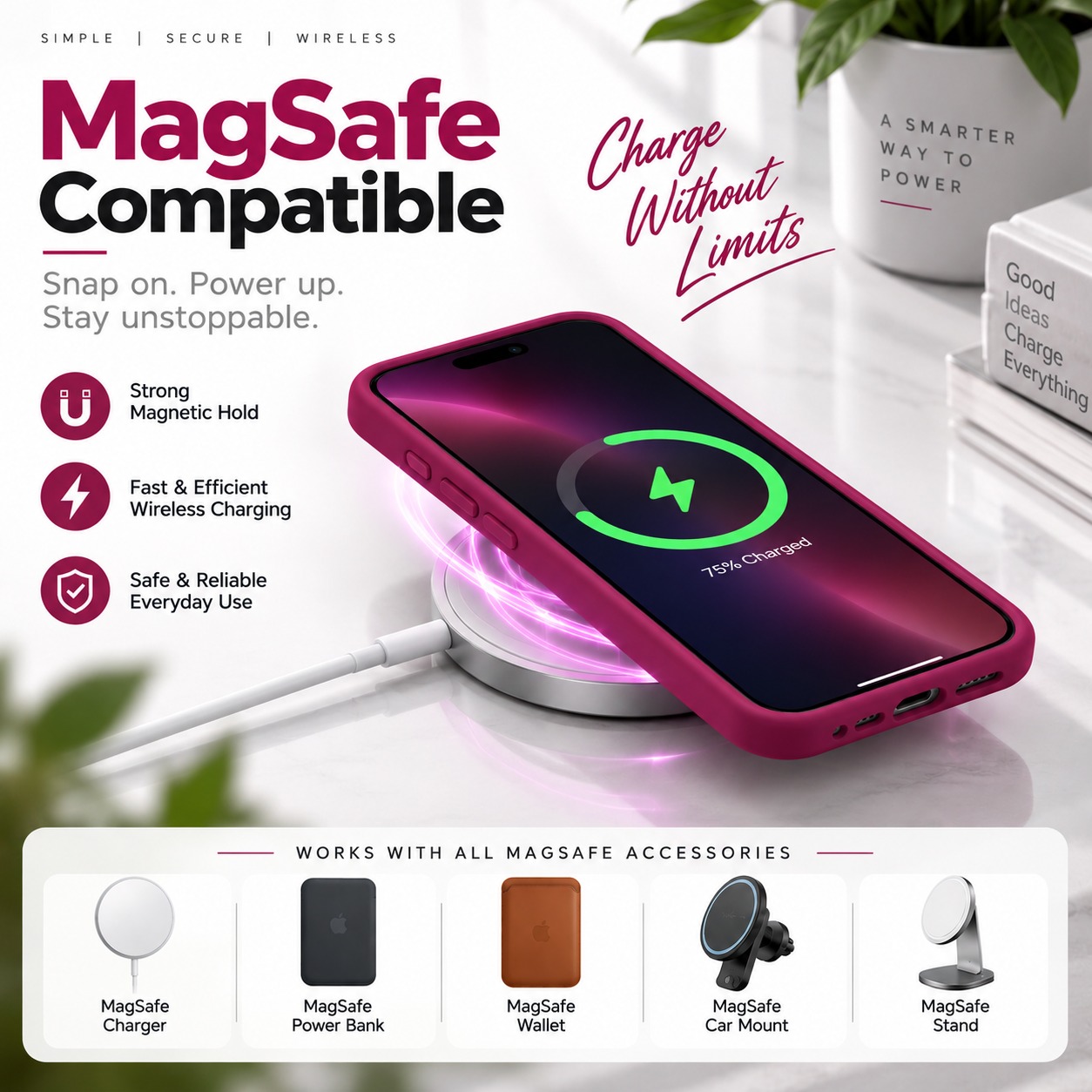 TrendyShield iPhone 18 Pro Silicone Back Cover | Cherry Red | Soft-Touch Shockproof Case with Camera Protection view 5