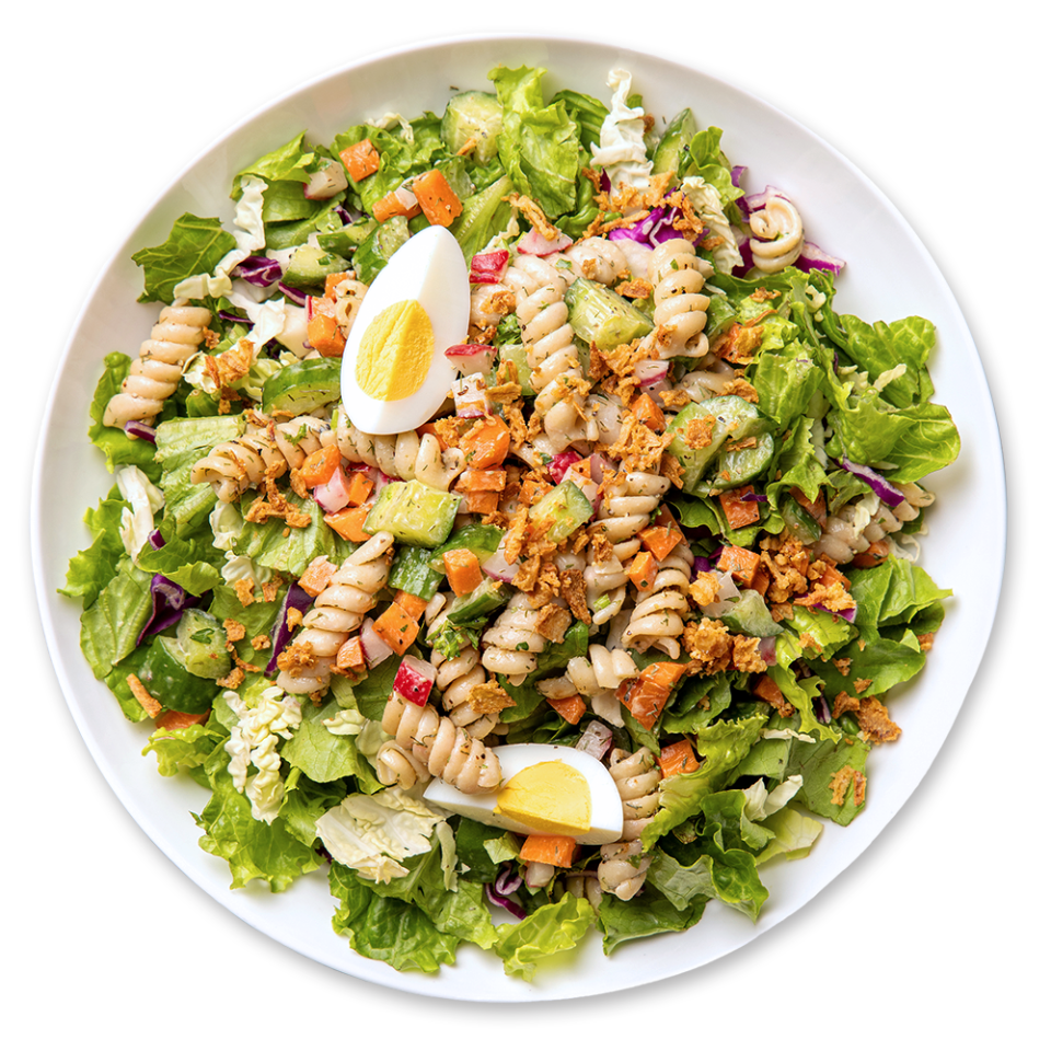 Top-down image of Dill Pickle Salad