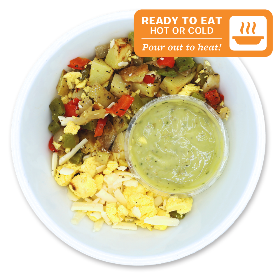 Top down image of the Potato, Egg, & Cheese Breakfast Bowl