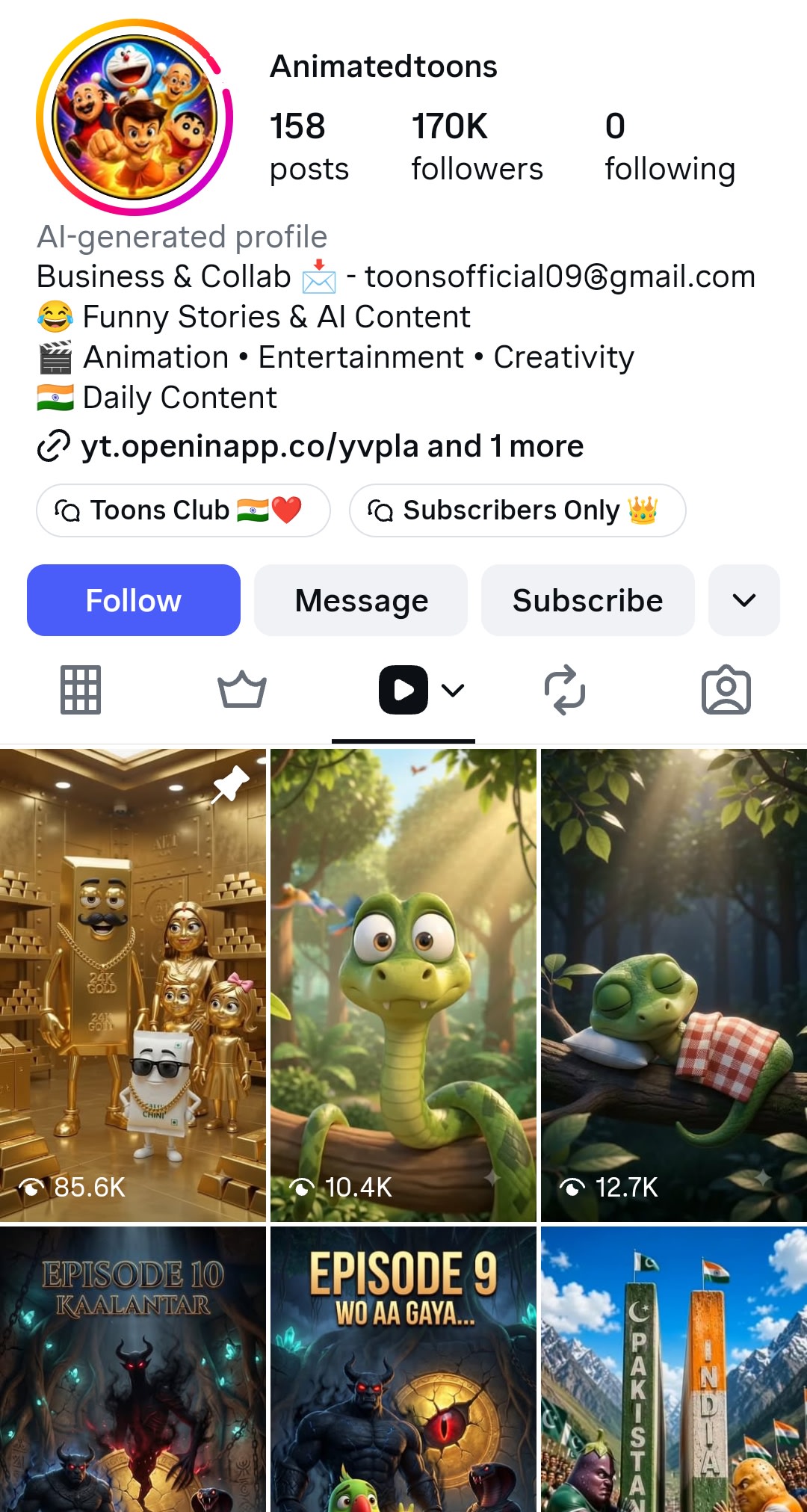 1000+ AI Snake Viral Reels Premium Bundles — Instagram growth screenshot 2