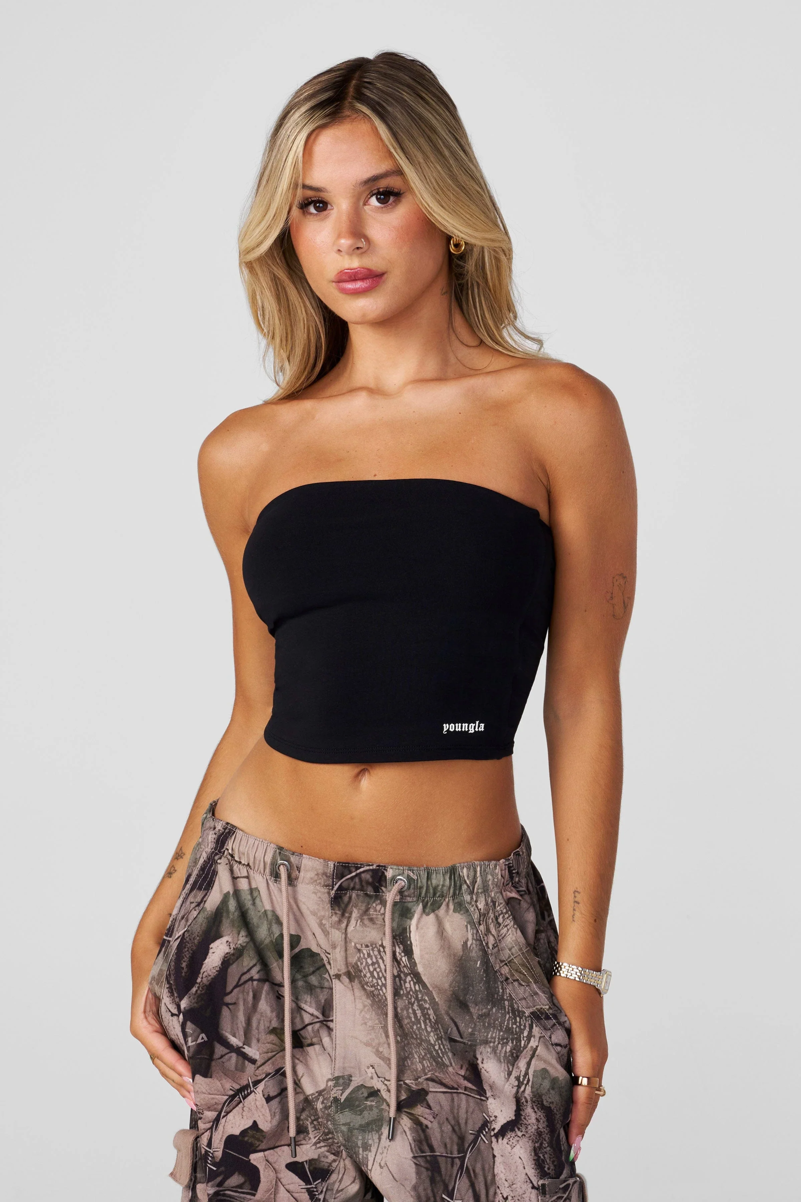 YoungLA Classic Tube Top en Negro