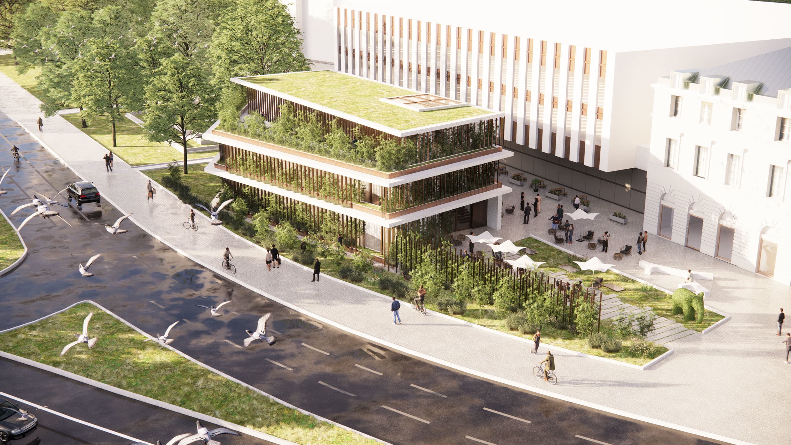 Zdjęcie projekty pawilon na placu bankowym