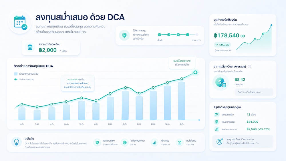 กลยุทธ์ DCA ลงทุนสม่ำเสมอ