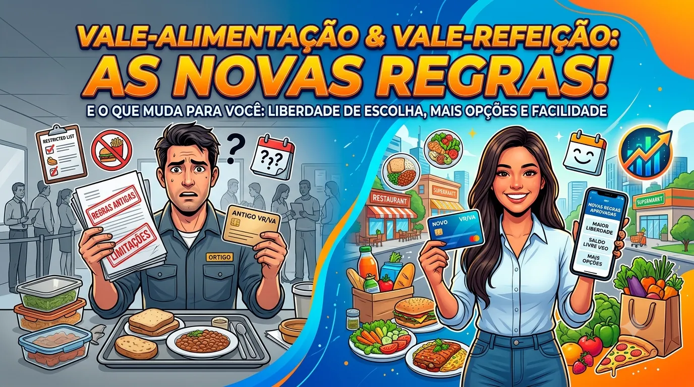 Salário e descontos — Vale-alimentação e vale-refeição: as novas regras e o que muda para você