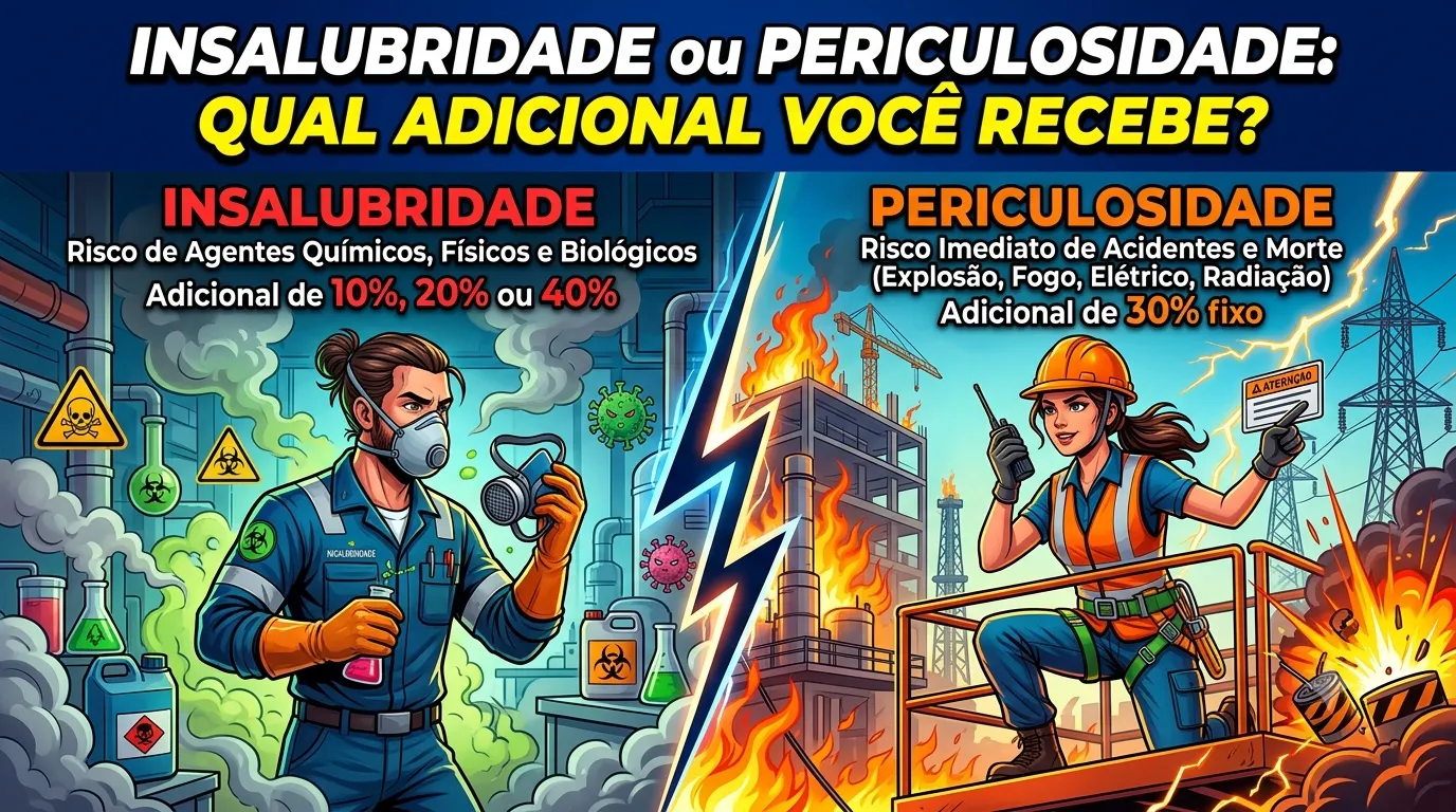 Salário e descontos — Insalubridade ou periculosidade: qual adicional você recebe