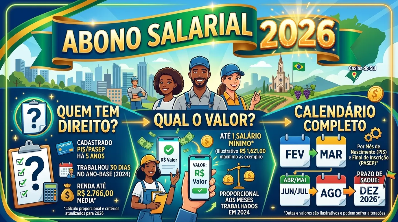 FGTS e benefícios — Abono salarial 2026: quem tem direito, valor e o calendário completo