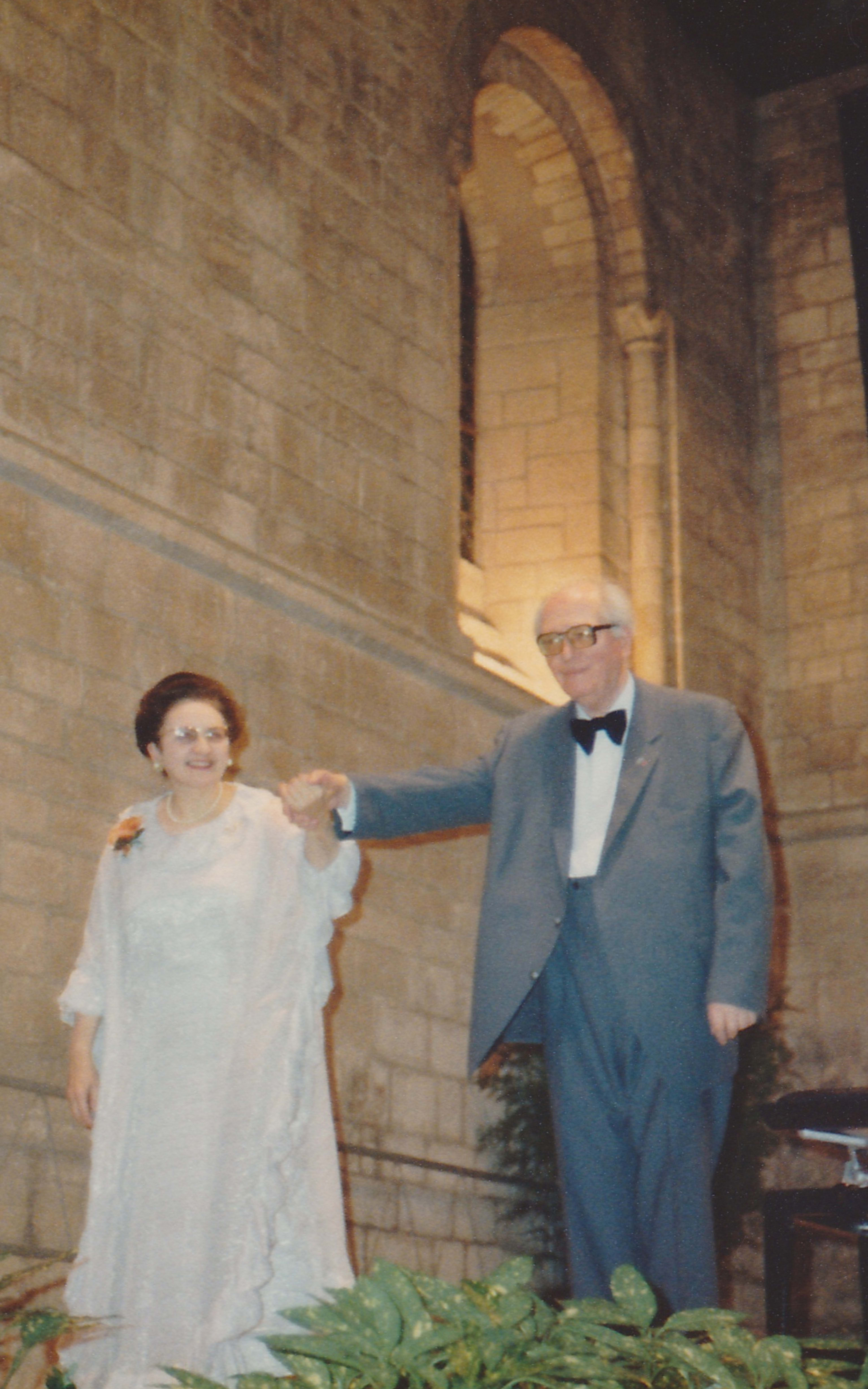 Yvonne Loriod og Olivier Messiaen i 1982.