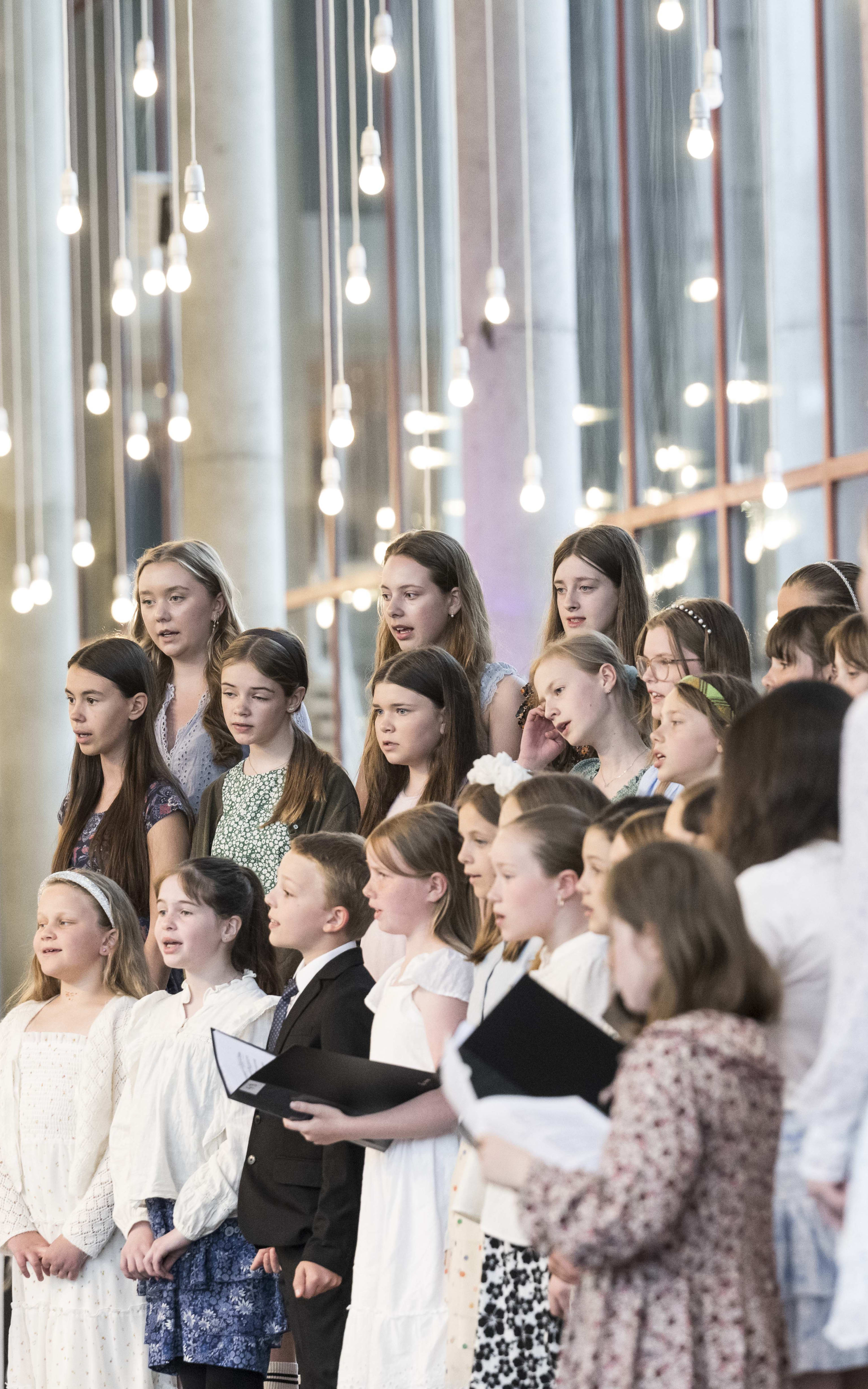 Bergen barnekorfestivals avslutningskonsert i Spissen 2025. Foto: Thor Brødreskift