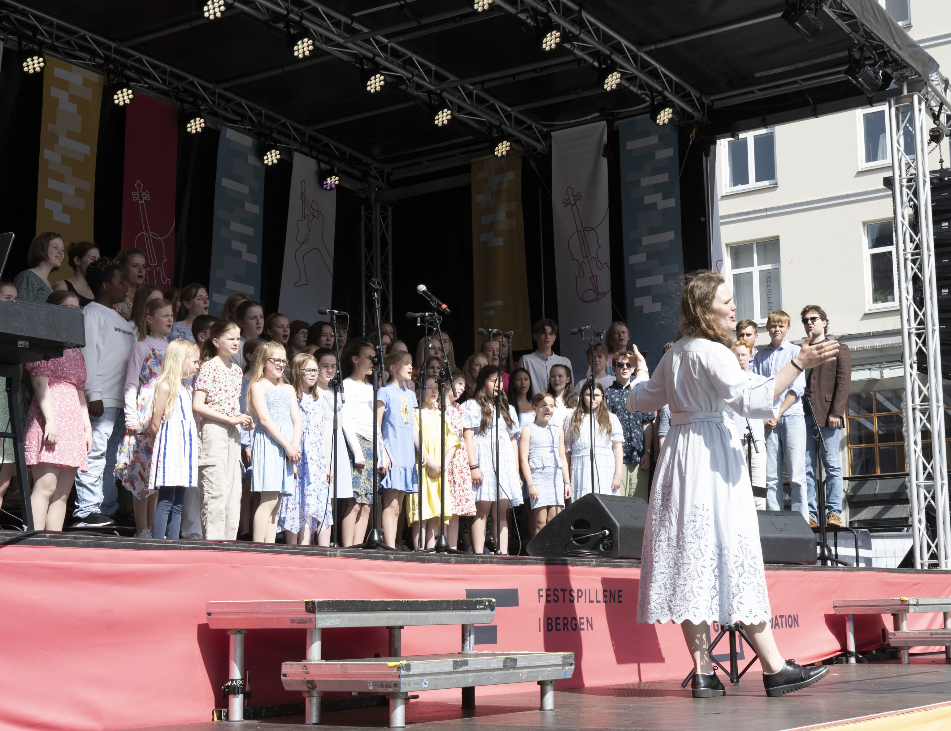 Bergen Barnekorfestivals avslutningskonsert. Foto: Thor Brødreskift