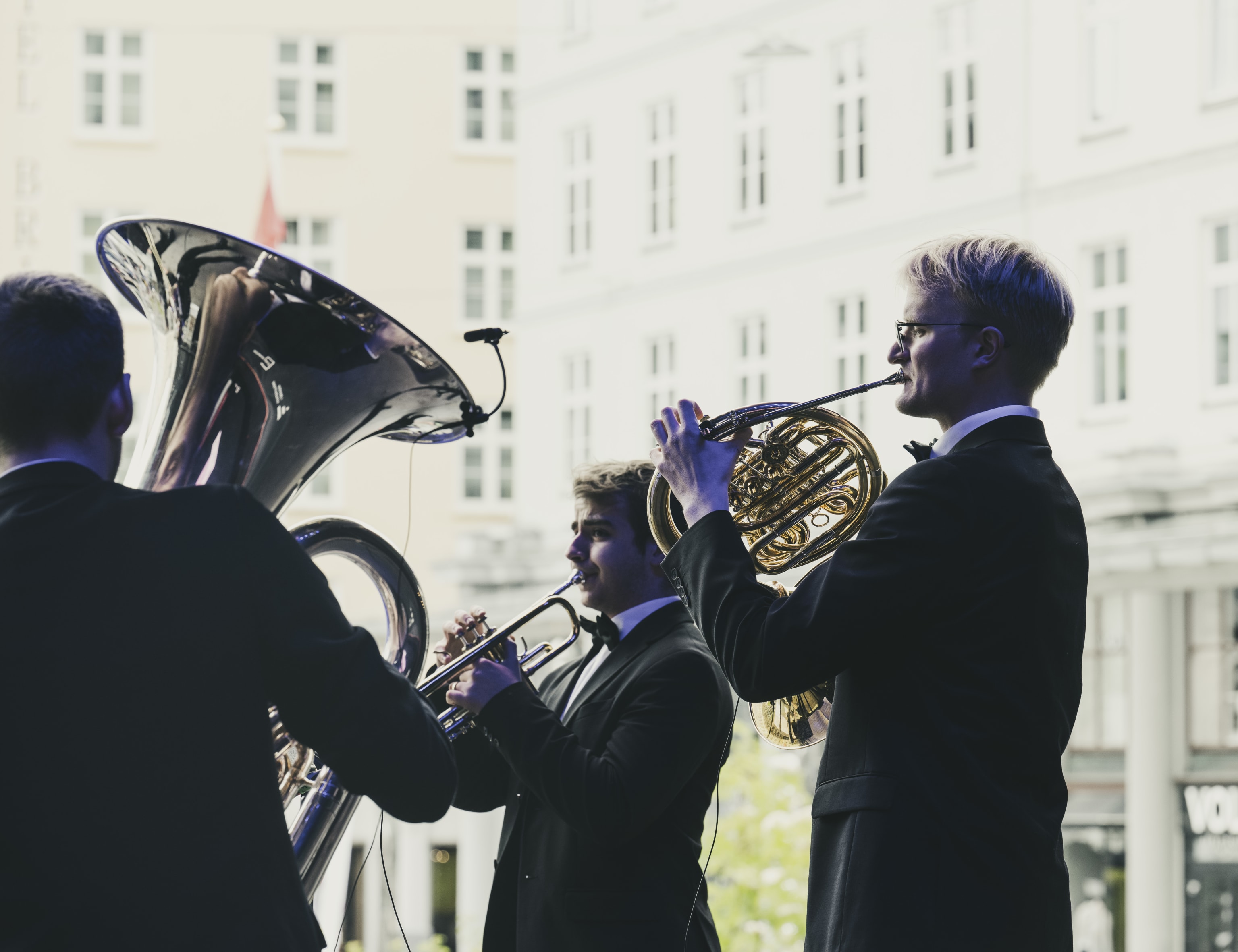 BrassUnit på Festallmenningen. Foto: Thor Brødreskift