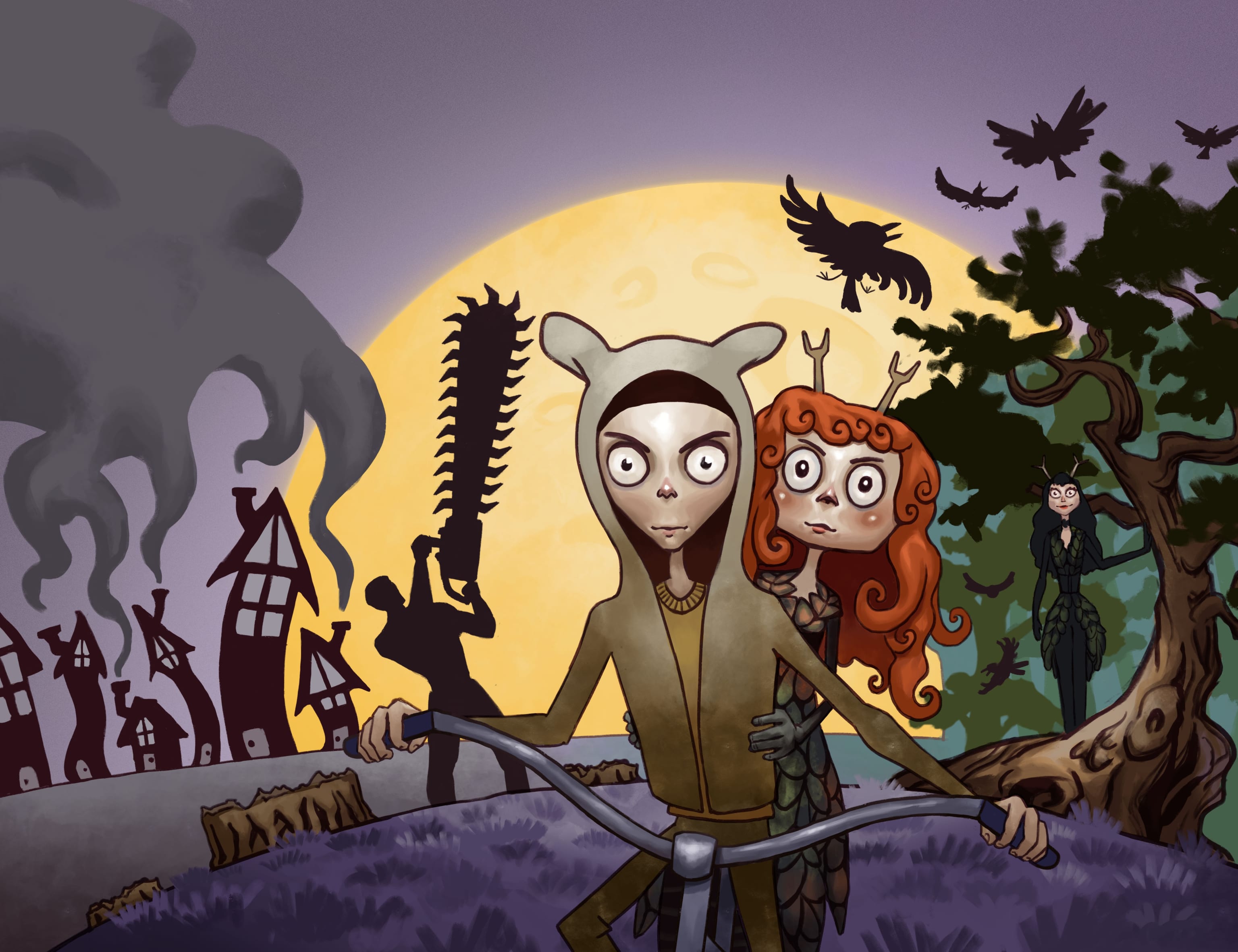 Nattfolket. Illustrasjon: Lukas Hauge Klemsdal