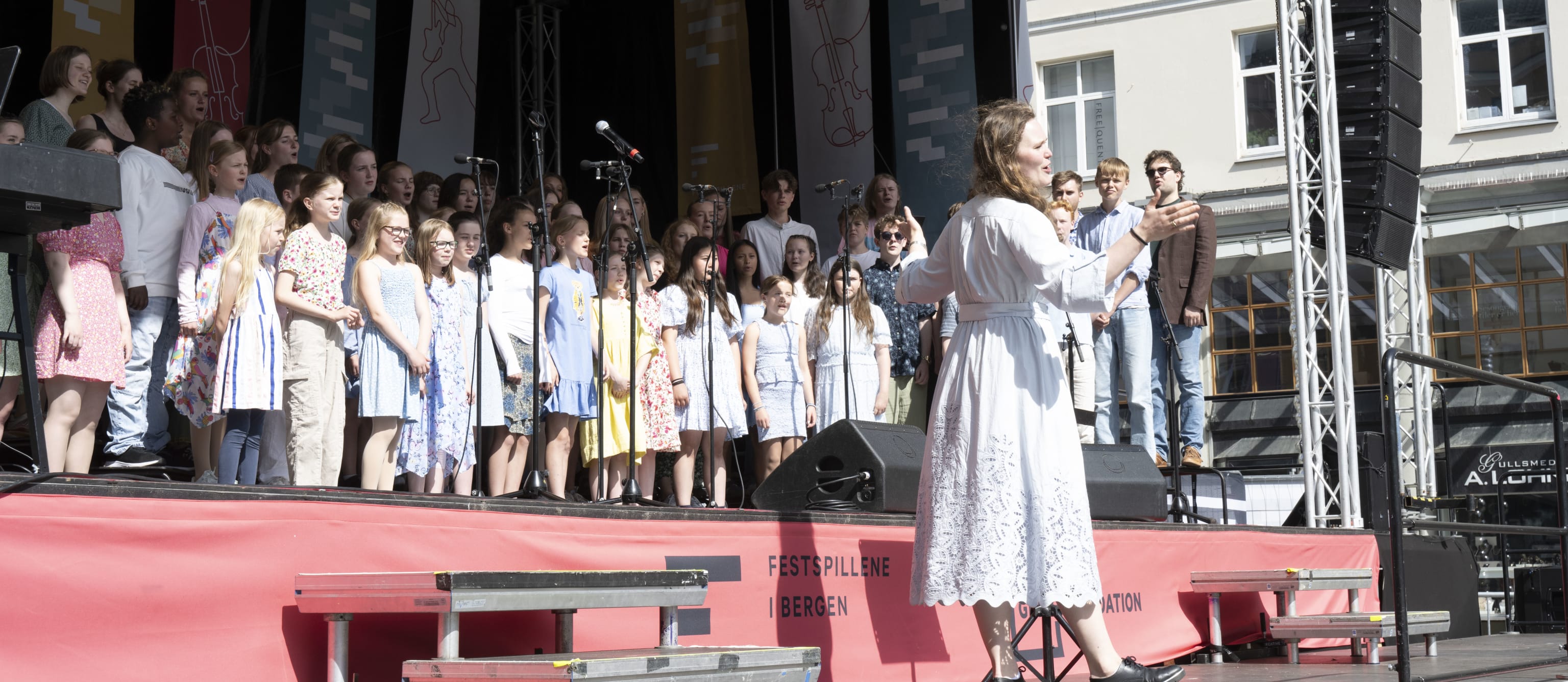 Bergen Barnekorfestivals avslutningskonsert. Foto: Thor Brødreskift