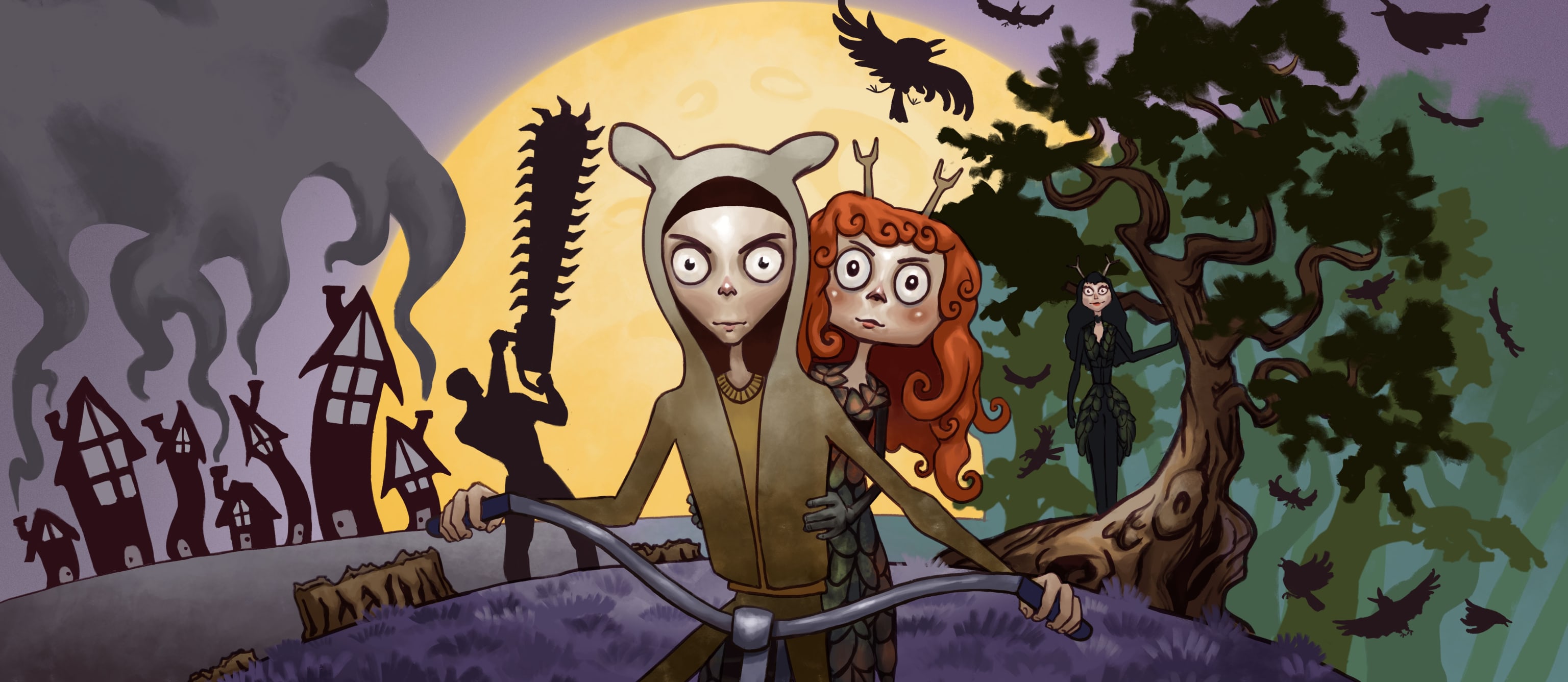 Nattfolket. Illustrasjon: Lukas Hauge Klemsdal