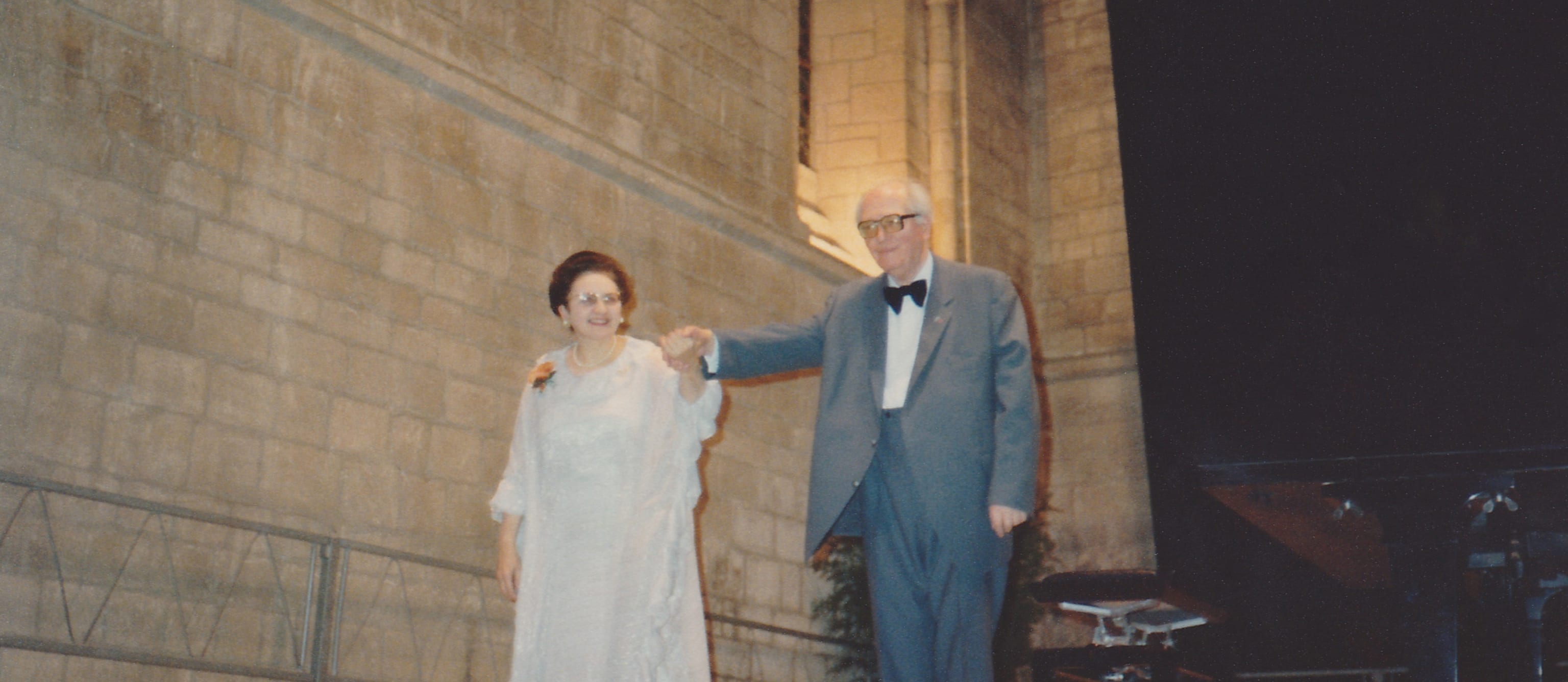 Yvonne Loriod og Olivier Messiaen i 1982.