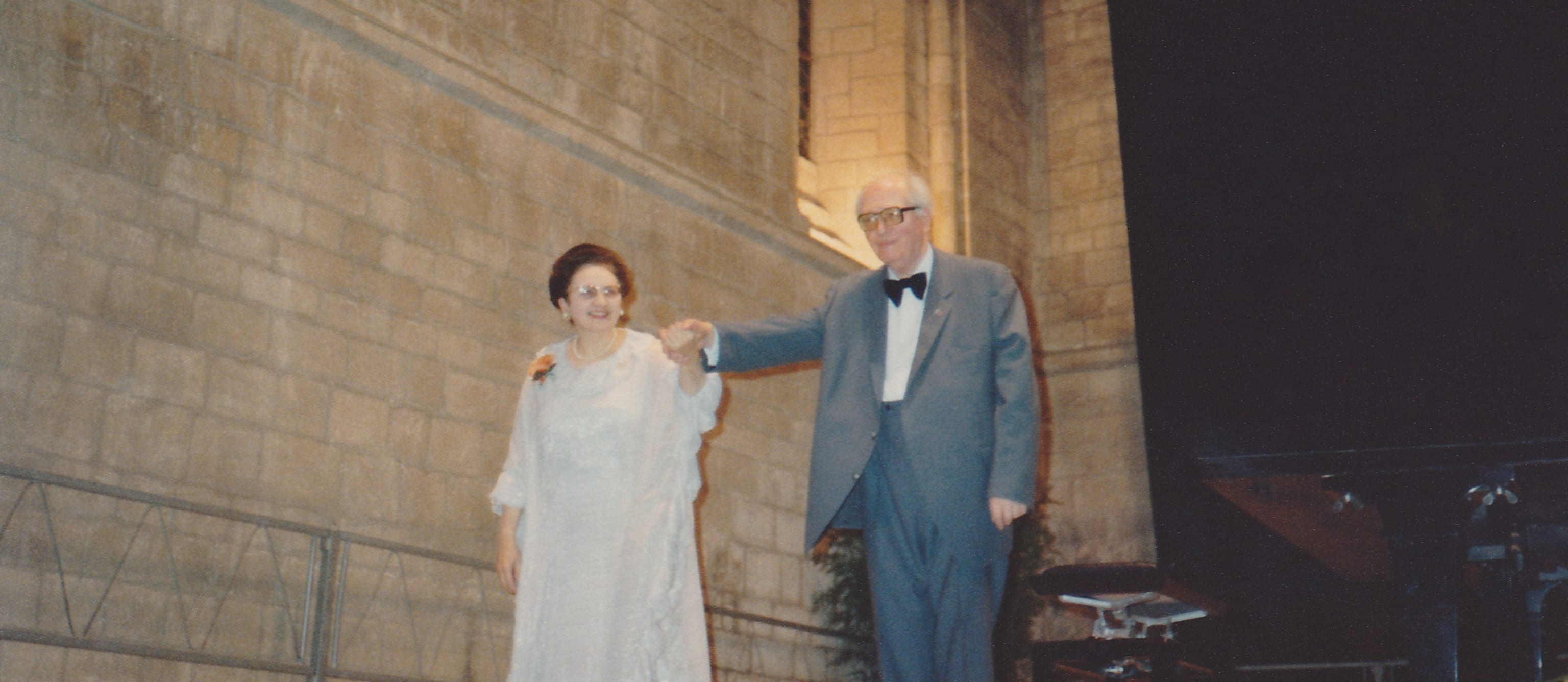 Yvonne Loriod og Olivier Messiaen i 1982.