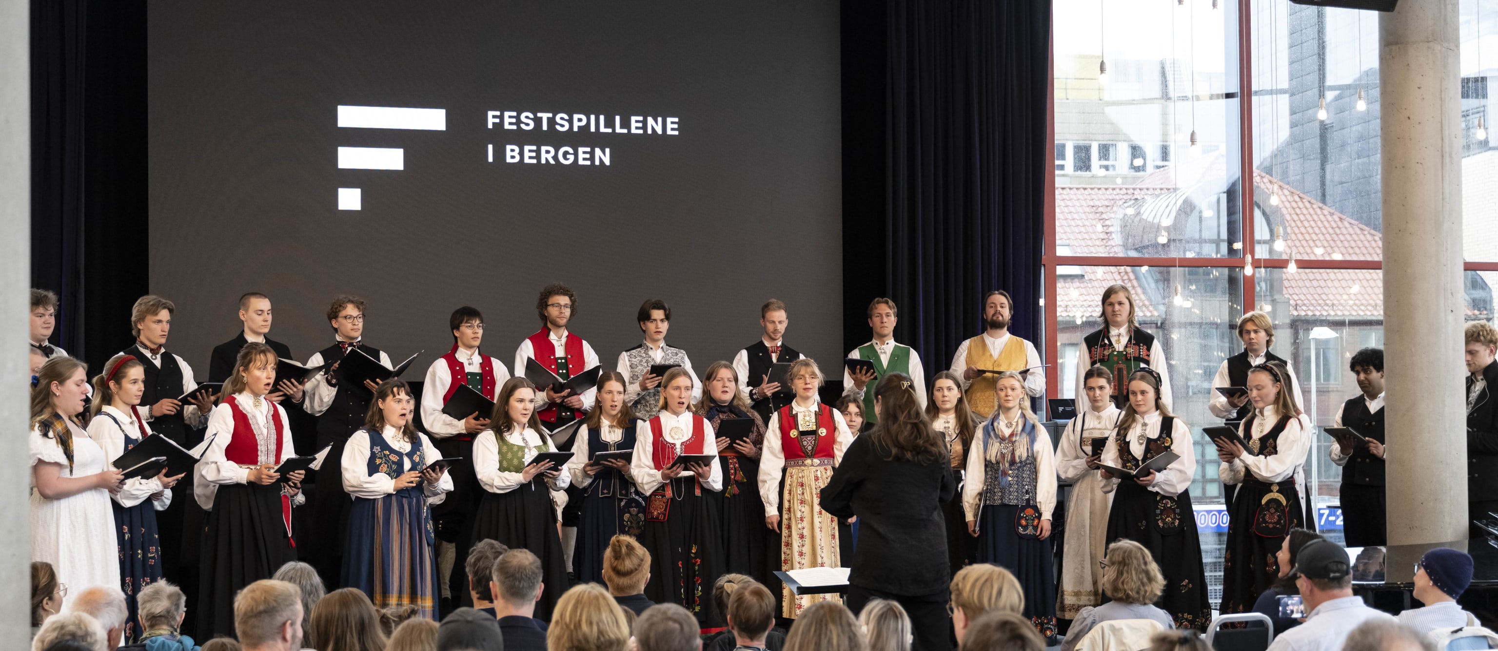 Bergen barnekorfestivals avslutningskonsert i Spissen 2025. Foto: Thor Brødreskift