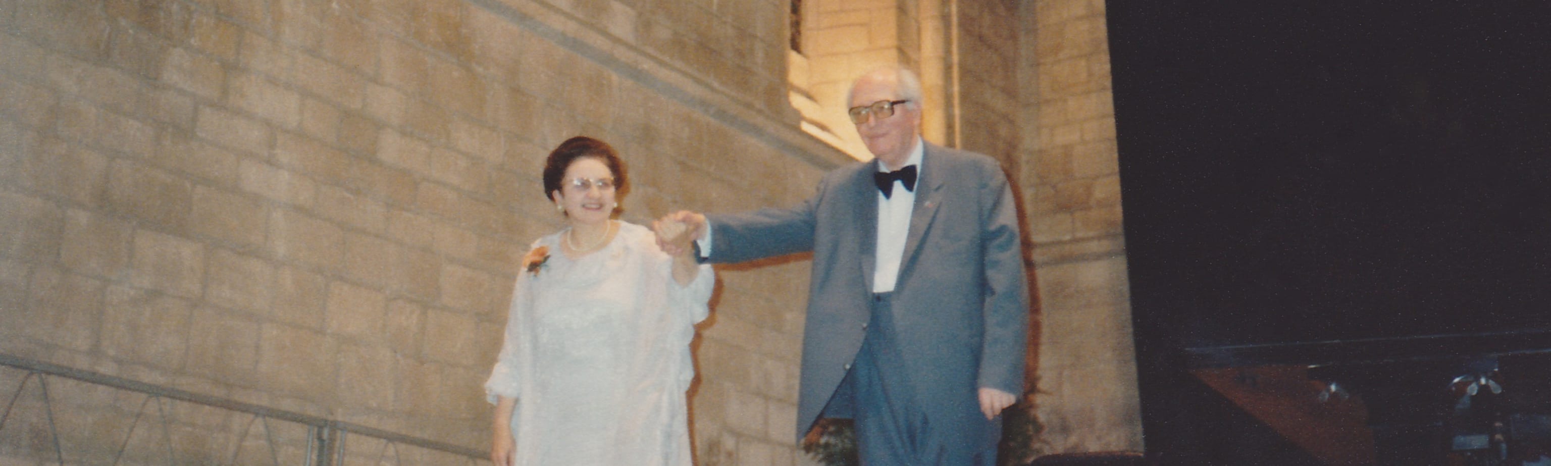 Yvonne Loriod og Olivier Messiaen i 1982.